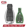 10pcs Original CGDI MB Be Key with Smart Key Shell 3 Button for Mercedes Benz with 10 Free Tokens