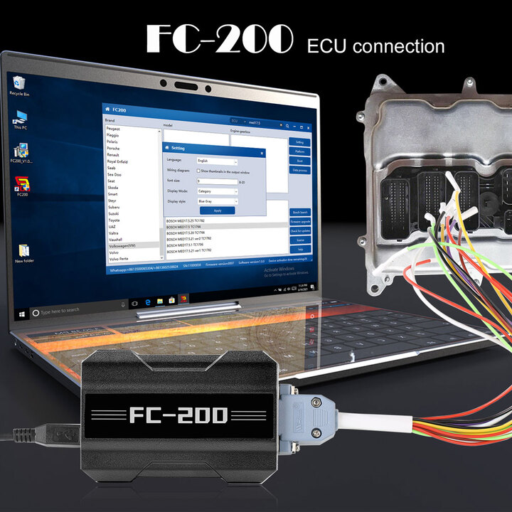 CG FC200 ECU Programmer V1.2.5.0 Full Version with All License Activated Support 4200 ECUs and 3 Operating Modes