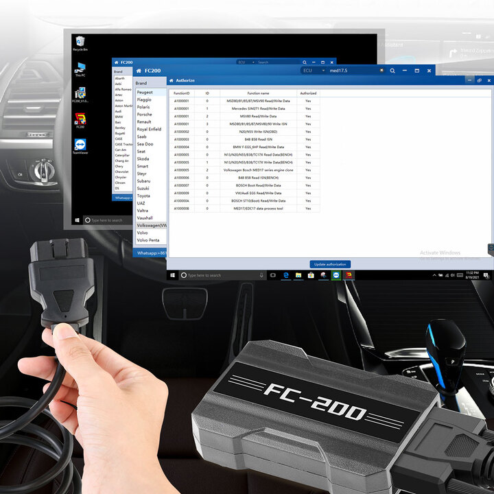 CG FC200 ECU Programmer V1.2.5.0 Full Version with All License Activated Support 4200 ECUs and 3 Operating Modes