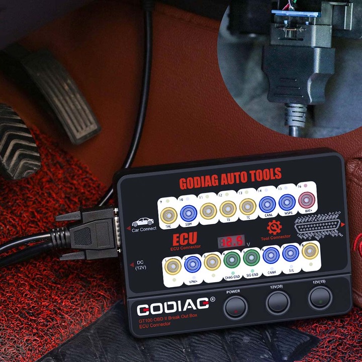 GODIAG GT100 Auto Tool OBD II Break Out Box ECU Connector Work with CGDI MB / CGDI BMW / CG Pro / FC200