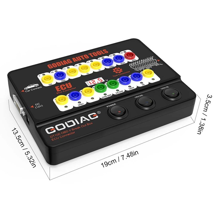 GODIAG GT100 Auto Tool OBD II Break Out Box ECU Connector Work with CGDI MB / CGDI BMW / CG Pro / FC200