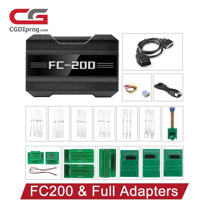 CG FC200 ECU Programmer Full Version with New Adapters Set 6HP & 8HP / MSV90 / N55 / N20 / B48/ B58