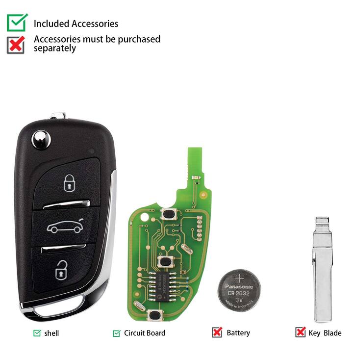 CG C13-000002 A11DS 3 Buttons Wire Remote Used with CGDl K2 Remote Key Programmer