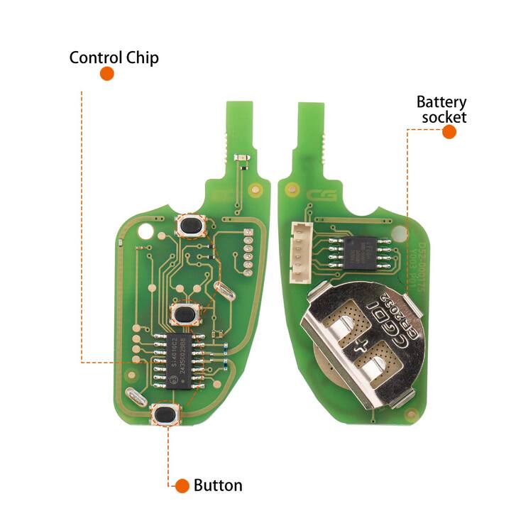 CG C13-000002 A11DS 3 Buttons Wire Remote Used with CGDl K2 Remote Key Programmer