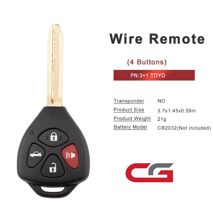 CG C13-000010 A05-3+1 TOYO.TA(3+1) 4 Buttons Wire Remote
