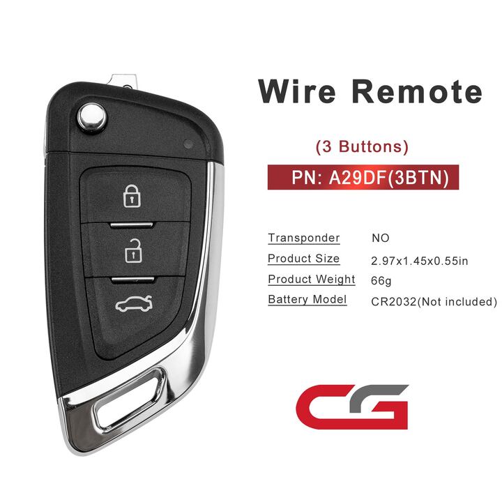 CG C13-000012 A29DF(3BTN) 3 Buttons Wire Remote