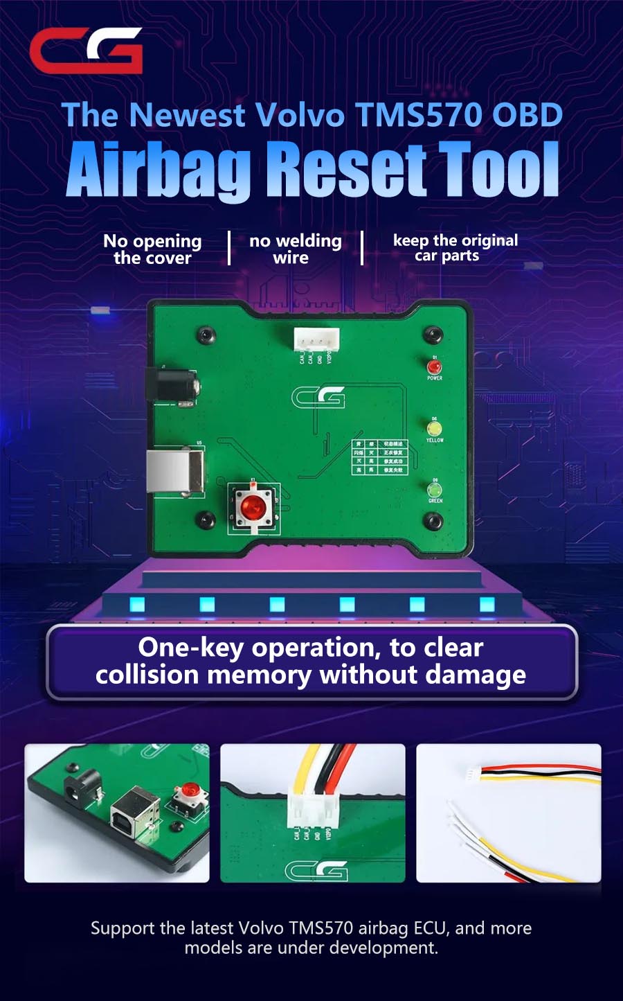 CG Volvo TMS570 OBD Airbag Reset Tool