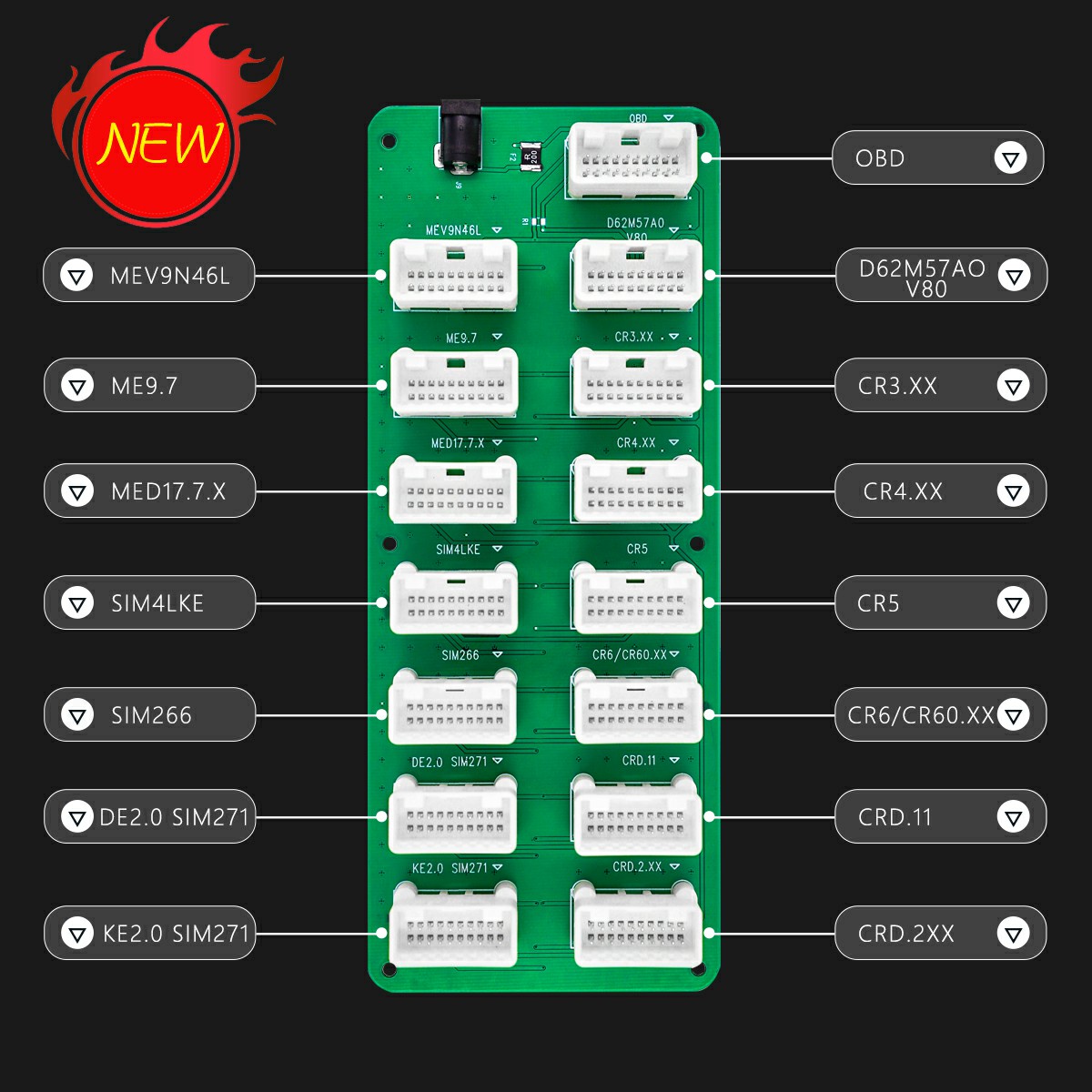 ECU Connecting Board DME Cable for ECU Data Reading and Clear Support 14 DME-DDE Models