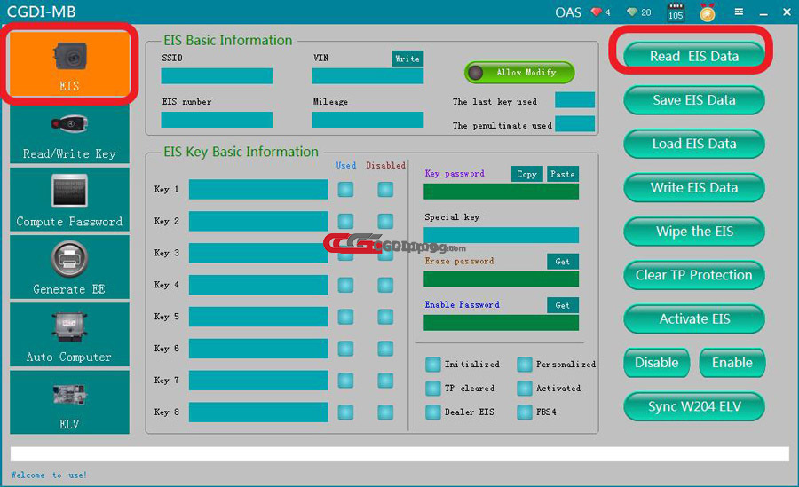 How to use CGDI MB Add a New Key to Benz W211 via OBD 01