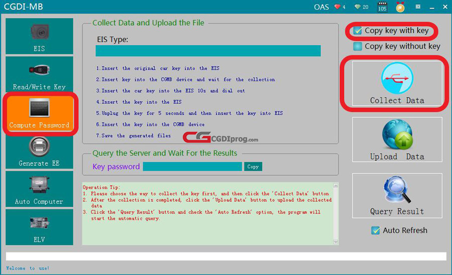 How to use CGDI MB Add a New Key to Benz W211 via OBD 03