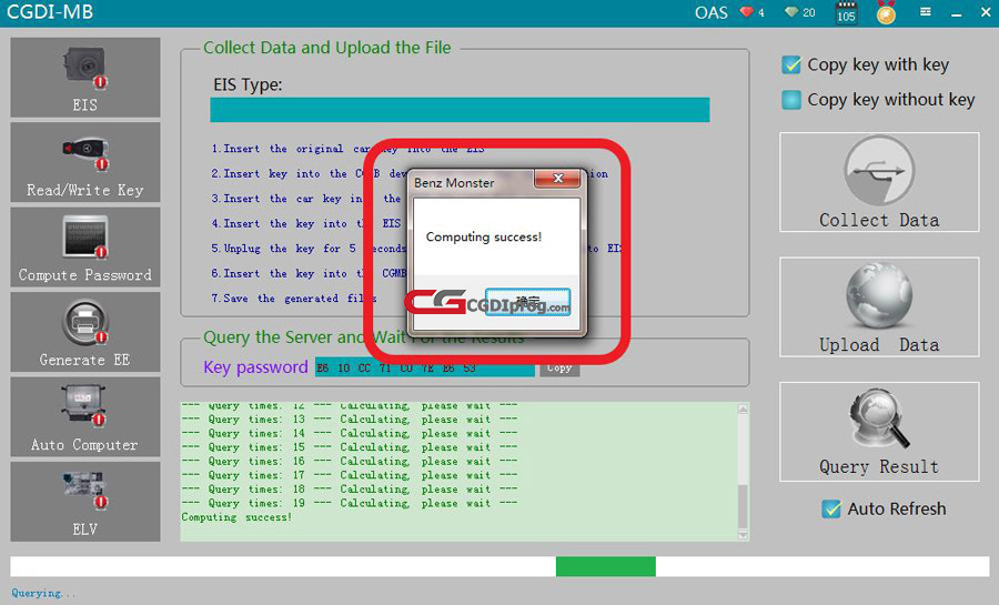 How to use CGDI MB Add a New Key to Benz W211 via OBD 18