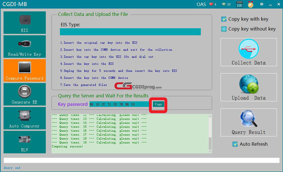 How to use CGDI MB Add a New Key to Benz W211 via OBD 19