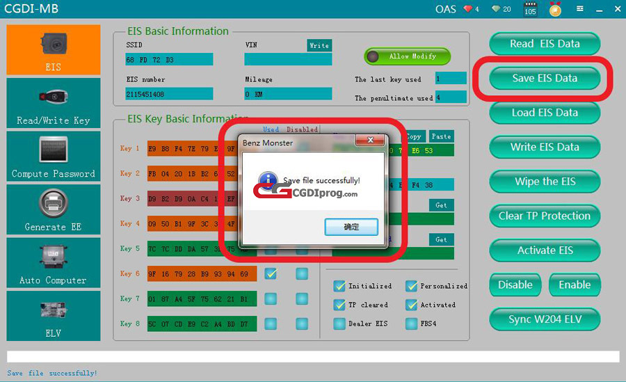 How to use CGDI MB Add a New Key to Benz W211 via OBD 21