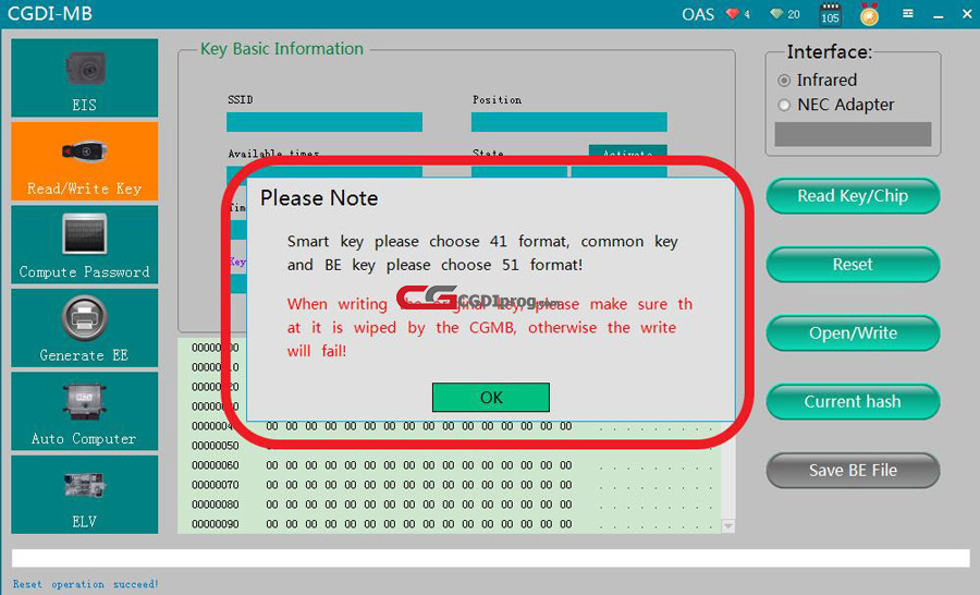 How to use CGDI MB Add a New Key to Benz W211 via OBD 30