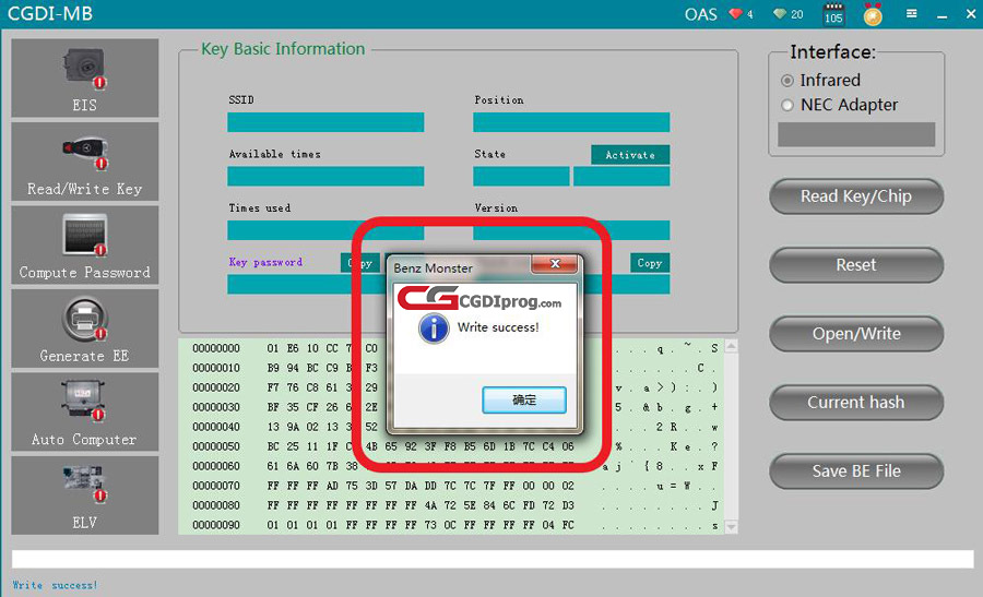 How to use CGDI MB Add a New Key to Benz W211 via OBD 32